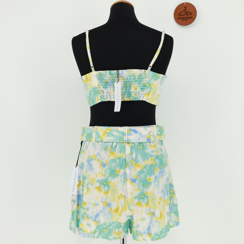 CHRISTIAN LACROIX‎ Linen Blend Shorts Set - Picture 2 of 8